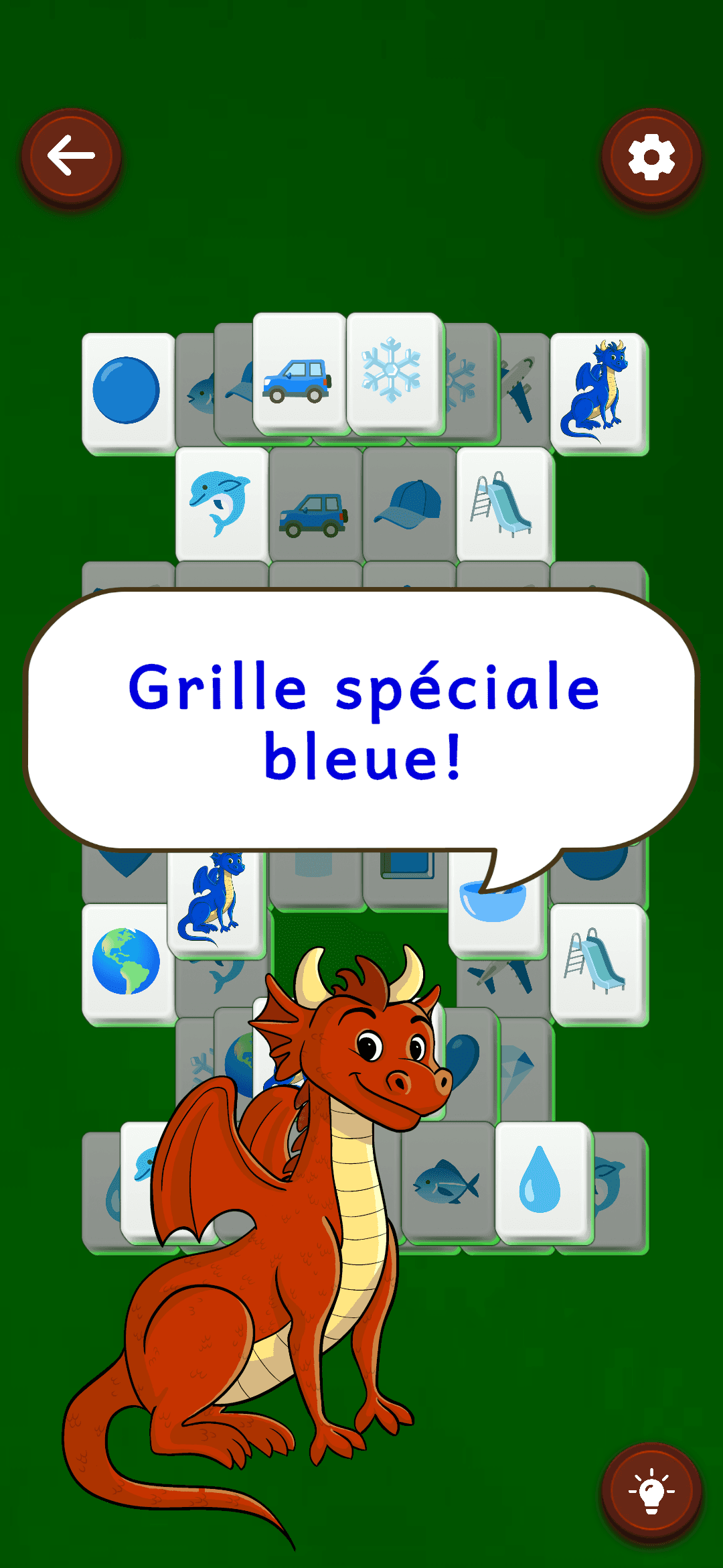 Grille spéciale bleue - Interface de jeu avancée