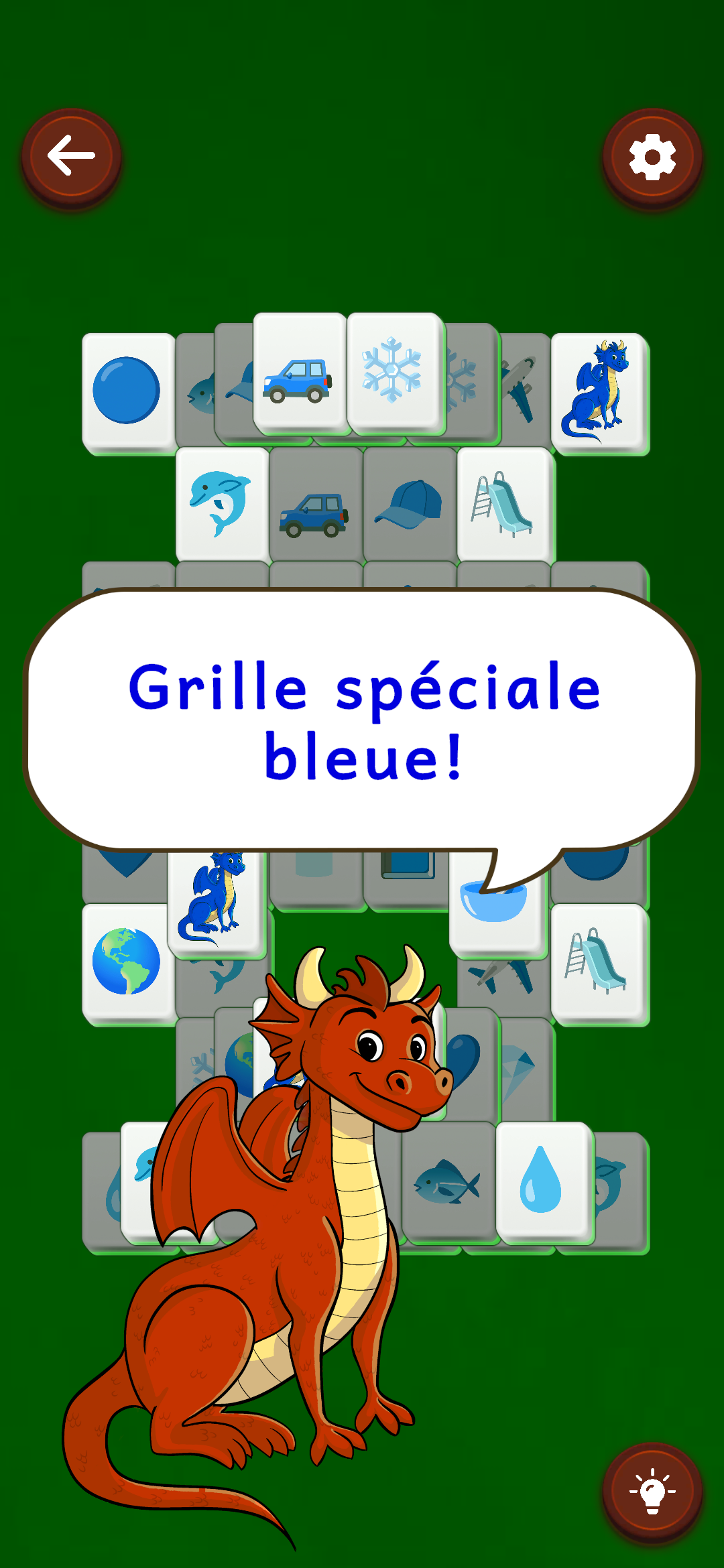 Grille spéciale bleue - Interface de jeu avancée